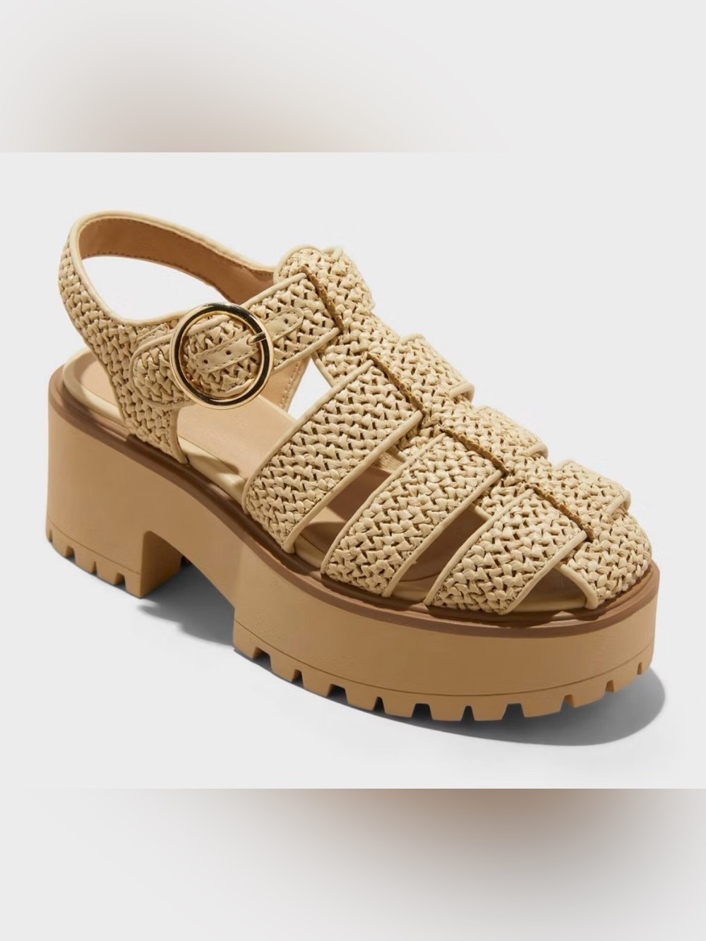 wild fable Woven Fisherman Slingback Sandals in Tan